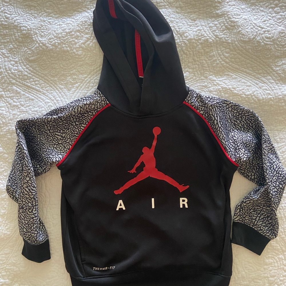 Nike Black and Red Hoodie with Iconic Jumpman Design